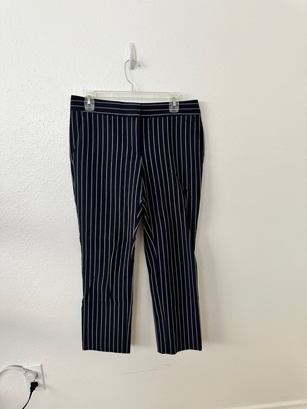 Ann Taylor Navy and White Pinstripe Women's Dress Pants